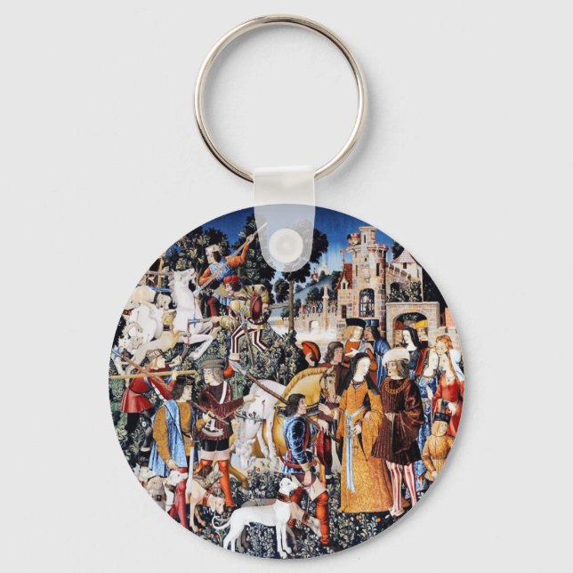 Unicorn Tapeçaria nº 6 chaveiro (Frente)