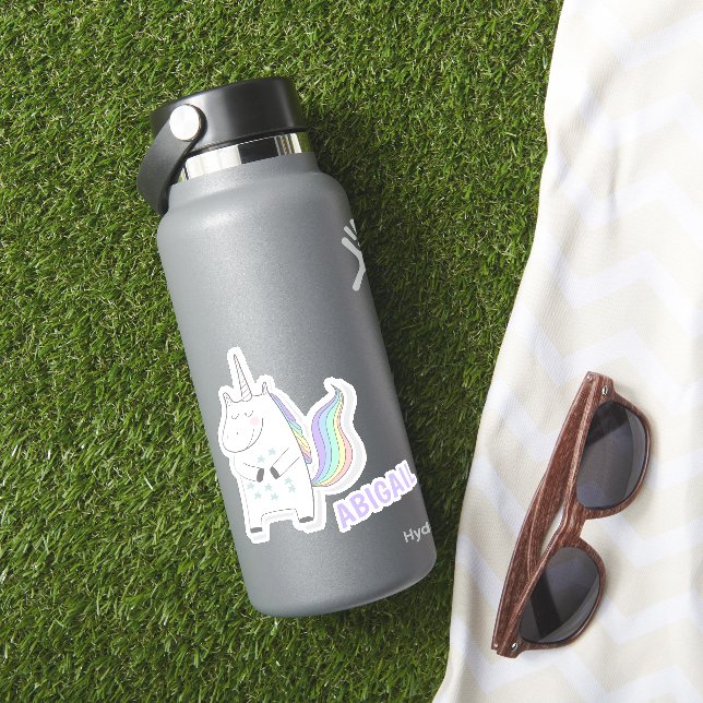 Unicórnio Bonito - Adesivo de Crianças Personaliza (HydroFlask Insitu)