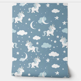 Unicórnio Branco sobre o Nursorvo Azul