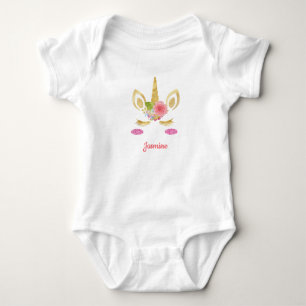 Unicórnio com Camisa de Bebê Pony Face