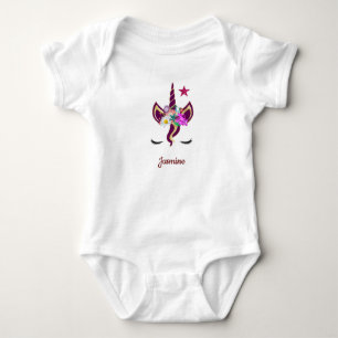 Unicórnio com Camisa de Bebê Pony Face