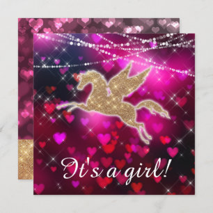 Unicórnio Corta Chá Rosa Menininha Convite