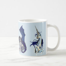 Unicórnio e caneca do dragão