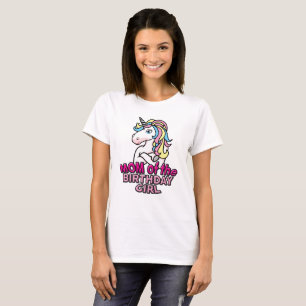 Unicórnio Mãe da Camiseta Birthday Girl