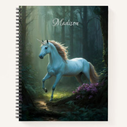 Unicórnio Mágico na Floresta Encantada Personaliza