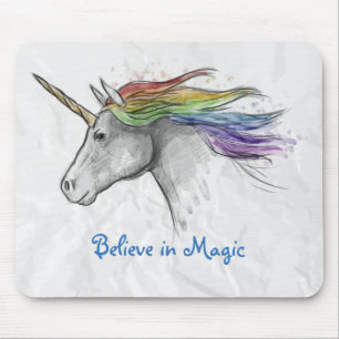 Unicórnio Mousepad da aguarela