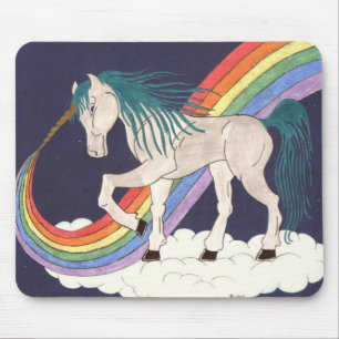Unicórnio Mousepad do arco-íris