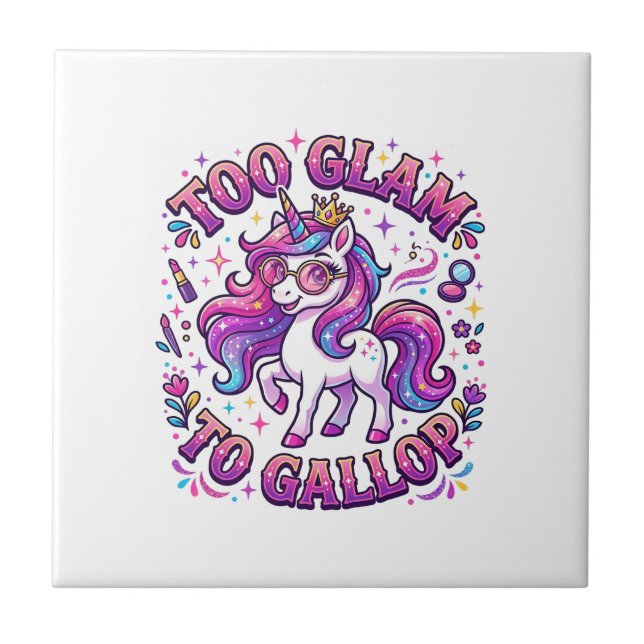 Unicórnio Muito Glam para Galopar Impressão Comerc (Frente)