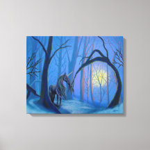 Unicórnio na Canvas Premium