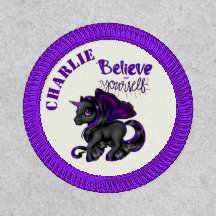 Unicórnio Negro Personalizado Acredita Em Si Mesmo