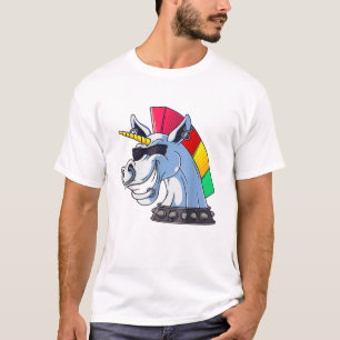 Unicórnio Punk Divertido Irônico Camisa Cool Unicó