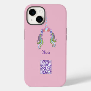 Unicórnio Rosa e Lilás com Foto e Nome