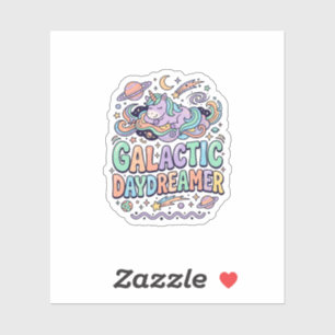 Unicórnio Sonhador Galáctico Kawaii Adesivo e Cam