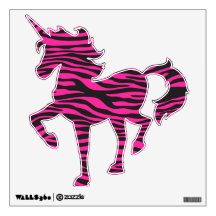 Unicórnio Zebra Rosa e Negro