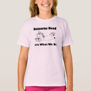 Unicórnios Lidos...- Camiseta para jovens - BL