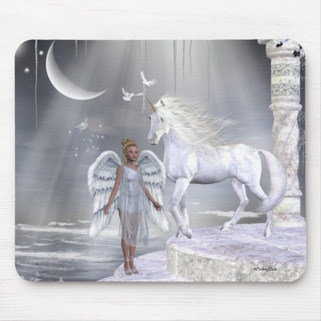 Unicórnios Mousepad de Fae dos anjos (Frente)