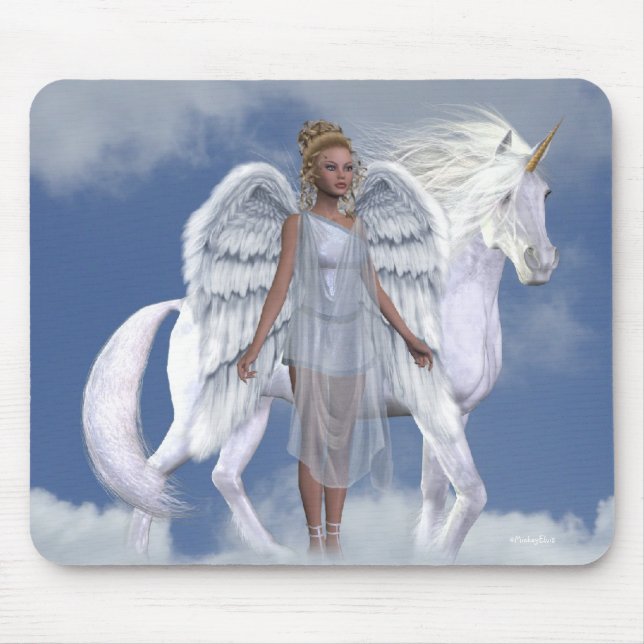 Unicórnios Mousepad de Fae dos anjos (Frente)