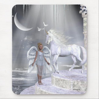 Unicórnios Mousepad de Fae dos anjos