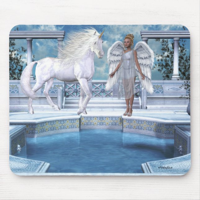 Unicórnios Mousepad de Fae dos anjos (Frente)