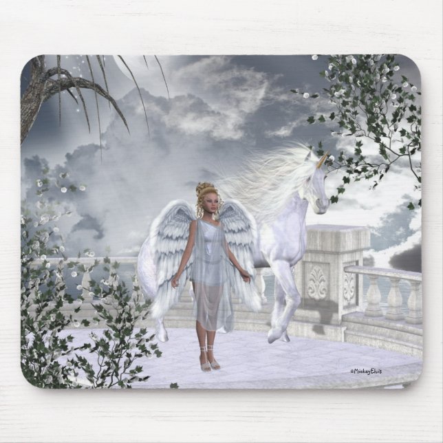 Unicórnios Mousepad de Fae dos anjos (Frente)