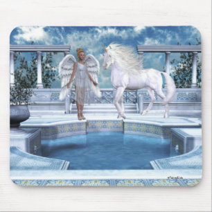 Unicórnios Mousepad de Fae dos anjos