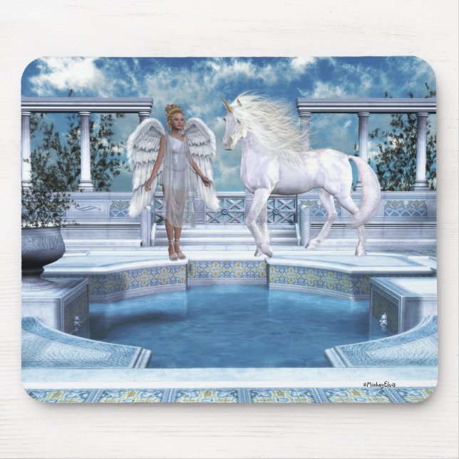 Unicórnios Mousepad de Fae dos anjos (Frente)
