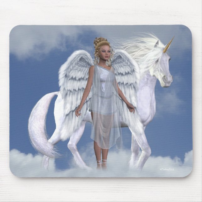 Unicórnios Mousepad de Fae dos anjos (Frente)