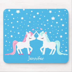 Unicórnios no mousepad do amor Customisable