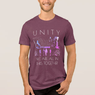 "Unidade, Juntos" Inspiração Magenta Azul Branco
