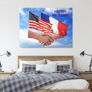 Unido nós estamos EUA & canvas de France