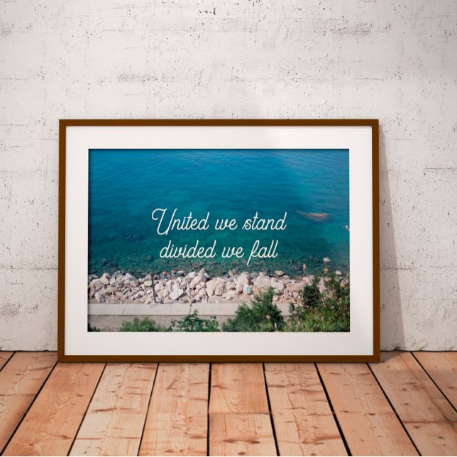 Unidos dividimos nós tomamos poster do provérbio (Criador carregado)