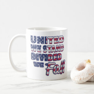 Unidos Nós Permanecemos Caneca de Café Tipografia