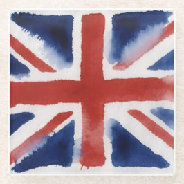 Union jack glass coaster