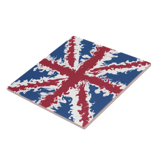 Union Jack Liquid Art Artesanato DIY (Lateral)