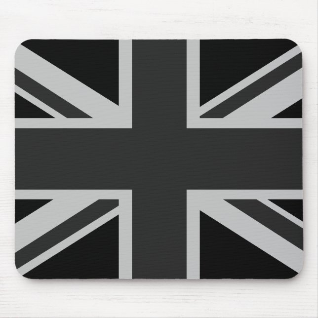 Union Jack preto Mousepad (Frente)