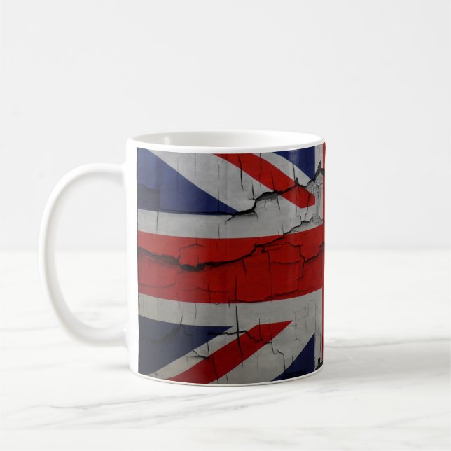 Union Jack rachado, caneca de café BRITÂNICA da (Esquerda)