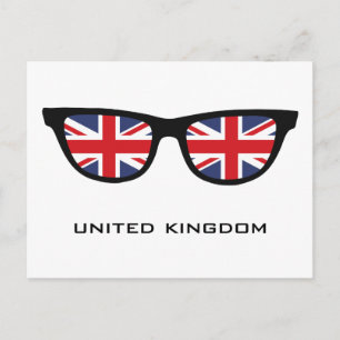Union Jack UK Shades texto personalizado e cartão