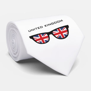 Union Jack UK Sombra texto personalizado e gravata