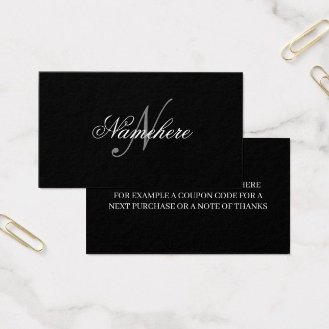 Unique Personalized Black and White Name Monogram (Escritótio)