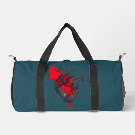 Unique Red Blood Splatter Human Heart Duffel Bag