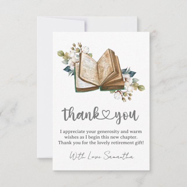 Unique Thank You Card For Retirement Gifts (Frente)
