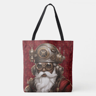 Uniquely Black Steampunk Santa Large Shoulder Tote
