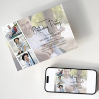 Unissex | Colagem de Fotografias | Convite de Aniv