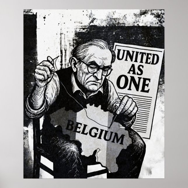 United as One - Belgium Poster vintage (Frente)