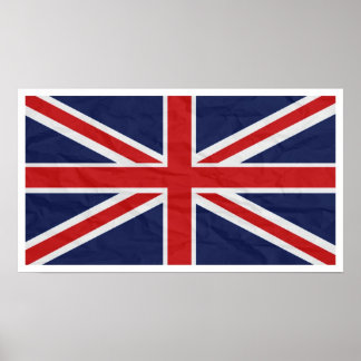 United Kingdom Union Jack Flag 24”X13.57” Poster