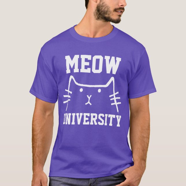 UNIVERSIDADE do MEOW, camisetas engraçadas dos (Frente)