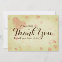 Uns cartões de agradecimentos sentido 5" x 7",