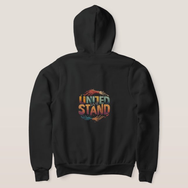 "Uns, Nós Estamos", Cheio-Zip Hoodie. Camiseta (Postura das costas)