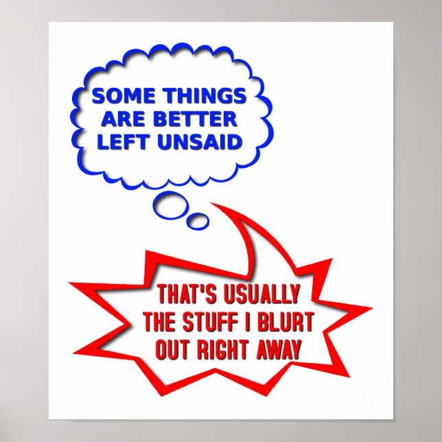 Unsaid Out Loud Funny Poster (Frente)