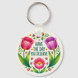 Uplifando Chaveiro - Design Floral Brilhante